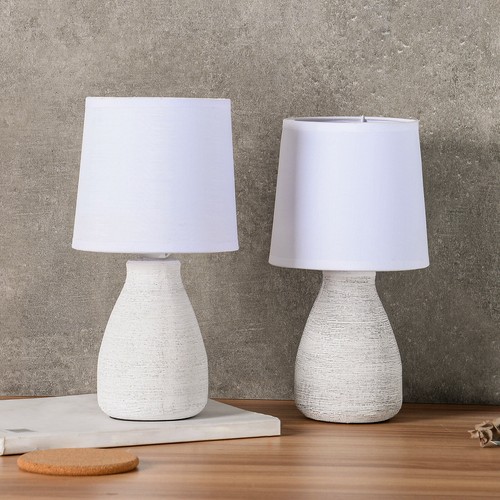 2er set tischlampen weiß - 2er,
