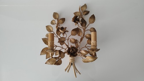 Vintage wandleuchte rosenmotiv - vintage,