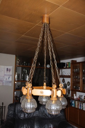 Deckenleuchte aus eichenholz - deckenleuchte,